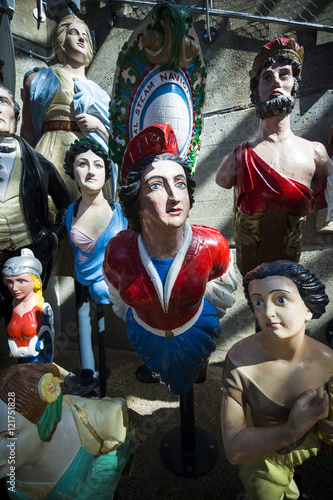 Figureheads from the era of sailing ships