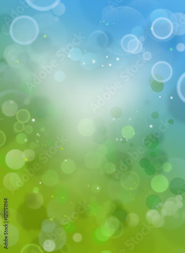 Abstract blue green circles background