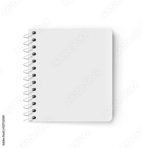 Template notebook with binder isolated on white background. Vector illustration. It can be used for web site design, logo, app, UI and etc.