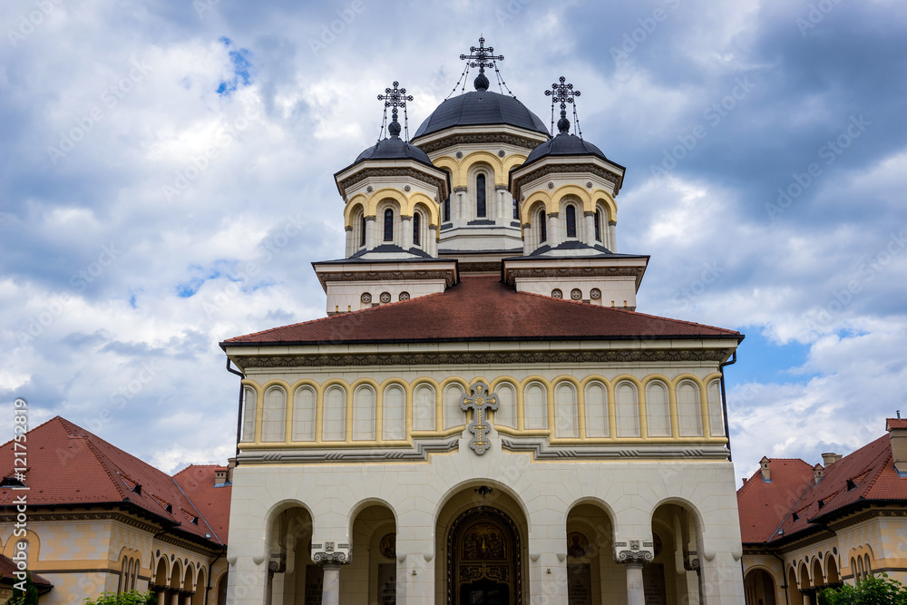 Coronation Cathedral deticated to Holy Trinity in Citadel of Alba Iulia city in Romania