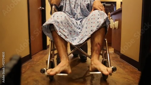 Patient Being Pushed in a Wheelchair