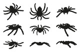 Spiders Vector Silhouettes