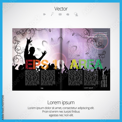 Newspaper template, vector