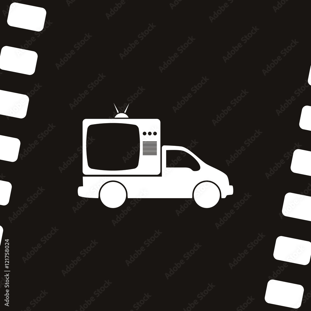 Flat paper cut style icon of vehicle Flat paper cut style icon of vehicle