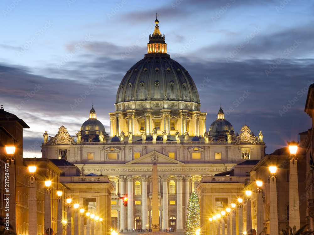 Fototapeta premium Basilica di San Pietro, Via della Conciliazione, Vaticano, Roma