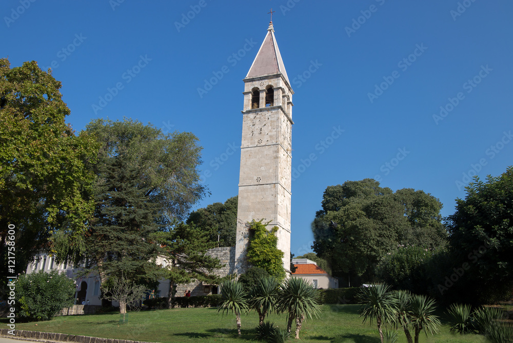 Bell Tower of St. Arnir in Split, Dalmatia, Croatia /Benedictine monastery