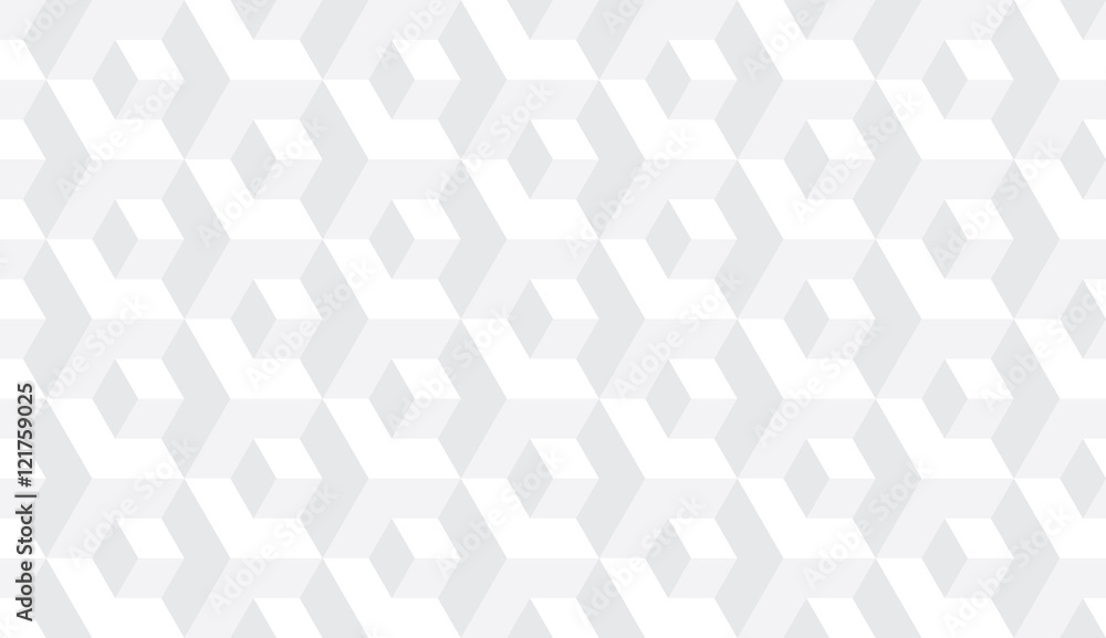 Seamless subtle gray op art isometric cubes illusion pattern vector Seamless subtle gray op art isometric cubes illusion pattern vector