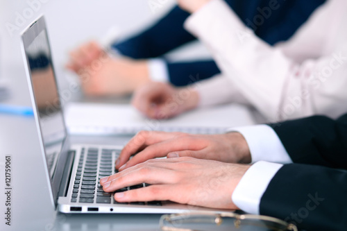 Group of business people working together in office