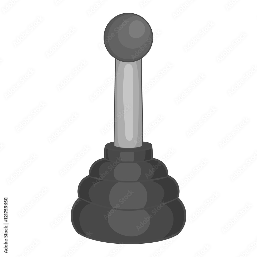 Shift lever icon in black monochrome style isolated on white background. Shifting symbol vector illustration Shift lever icon in black monochrome style isolated on white background. Shifting symbol vector illustration
