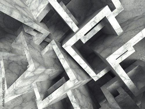Fototapeta Naklejka Na Ścianę i Meble -  Abstract concrete cubes chaotic architecture background