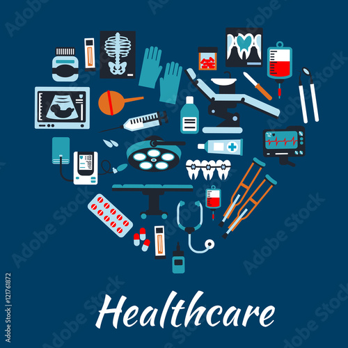 Medical infographic poster background