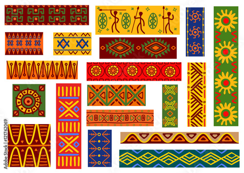 African ethnic ornaments and national patterns