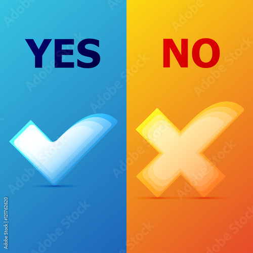 Check mark Yes and No