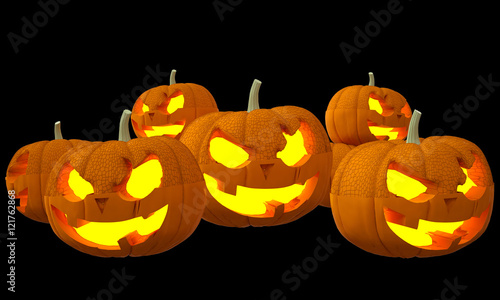 Halloween pumpkins cutout