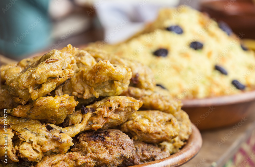 Vegetables fried rolls in batter also called Mshat Zahra Vegetables fried rolls in batter also called Mshat Zahra