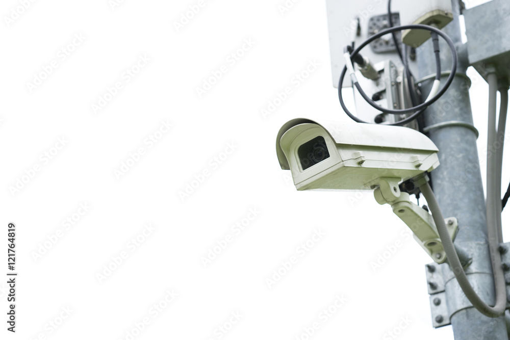 Security camera on white background Security camera on white background