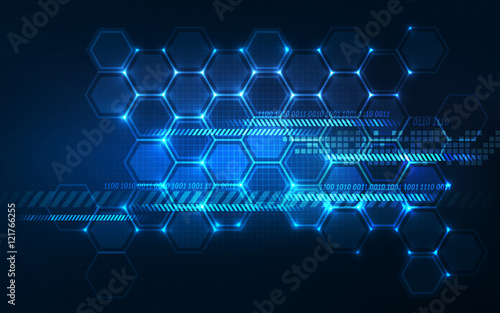 Abstract Technology hexagon background vector illustration