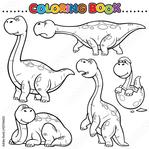 Cartoon Coloring Book -Dinosaurs