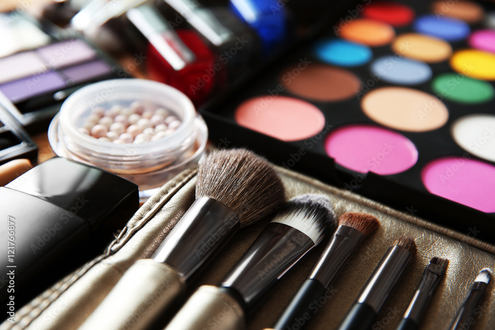 Professional make-up accessories, closeup Professional make-up accessories, closeup