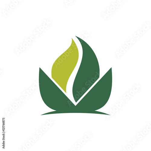 Shoot Bud Sprout Green Flower Logo Symbol