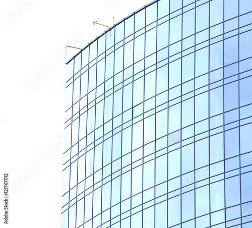 Modern skyscraper with panoramic windows