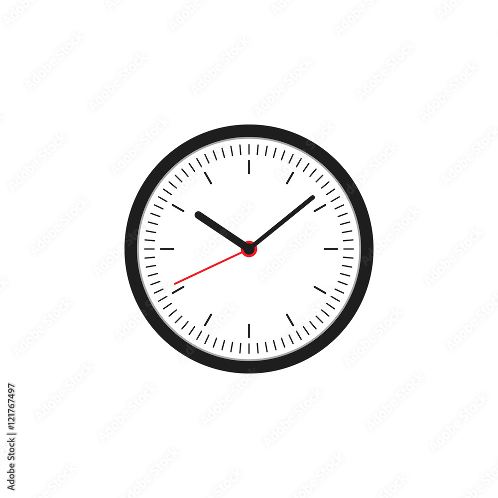 Clock icon flat design vector illustration Clock icon flat design vector illustration