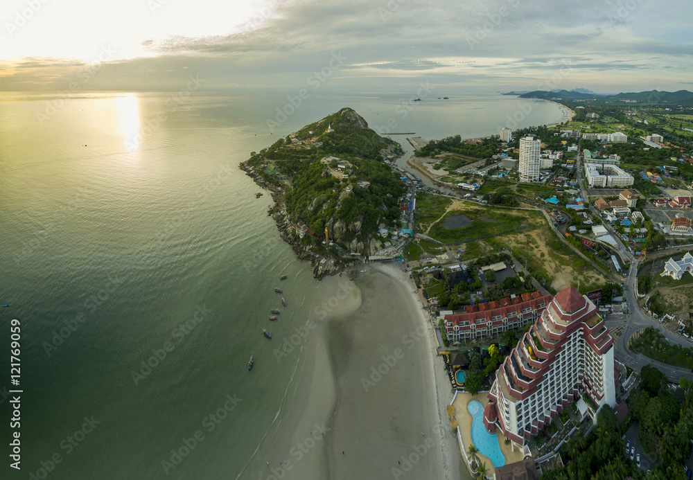 Obraz premium aerial view of khao takeib hua hin prachuapkirikhan southern of