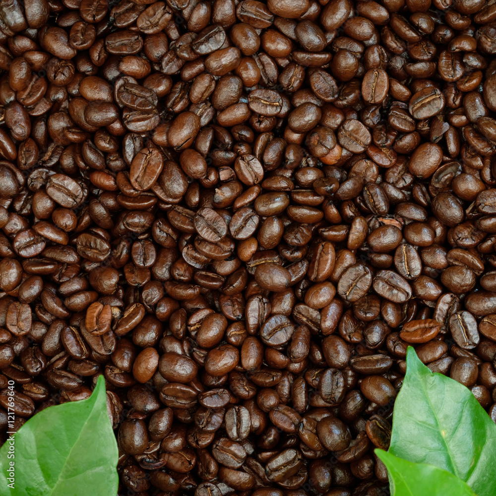 Fototapeta premium roasted coffee beans, can be used as a background
