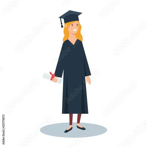 Vector illustration of a graduate