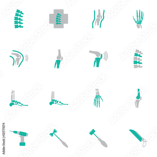  Orthopedic and spine symbol Set - vector illustration eps 10 mo