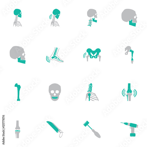  Orthopedic and spine symbol Set - vector illustration eps 10 mo