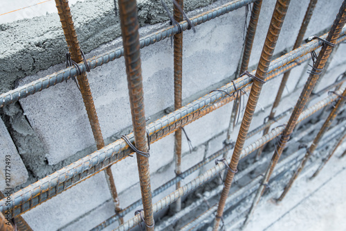 Canvas-taulu steel bars for reinforcing concrete