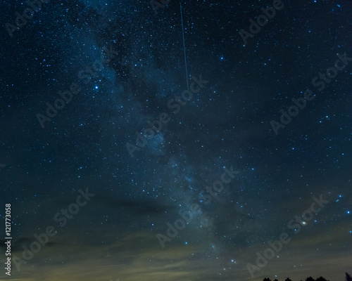 Milky Way with a Meteor, Saturn, Mars & Pluto © Photography by Jack