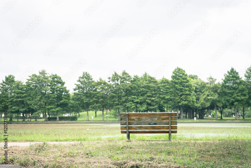 Scenery with the bench / Mizumoto Park
