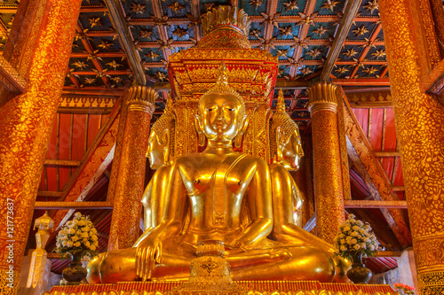 Buddha image in church of Wat Phumin, Nan, Thailand
