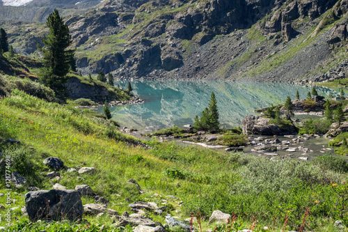 Mountain lake, Altai, Russia photo