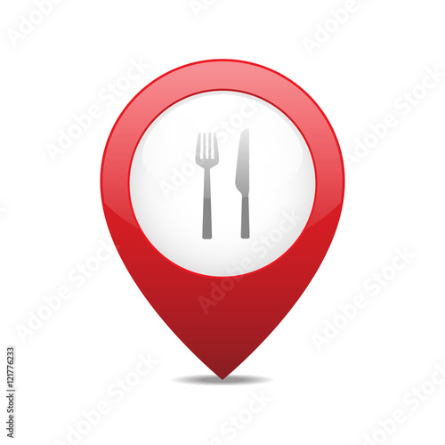 Map pointer restaurant icon photo