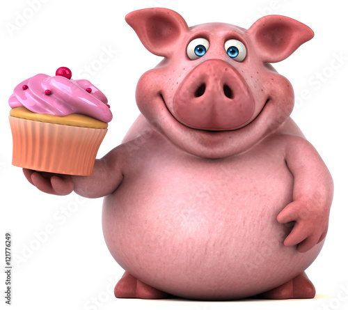 Fun pig - 3D Illustration