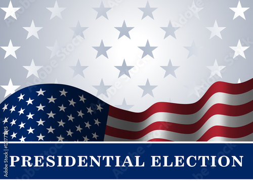 American flag, for Presidential Election, vote, 4th July, Independence Day celebration. Patriotic background. National design. Symbol the United State of America. Vector illustration
