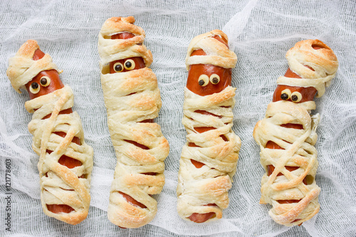 Cute sausage mummy fun food for kids