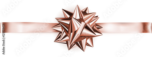 Shiny bow with horizontal ribbon