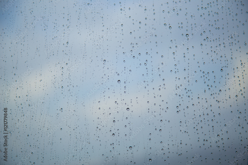 Art pattern of water drop on tower window after rain, for background. Art pattern of water drop on tower window after rain, for background.