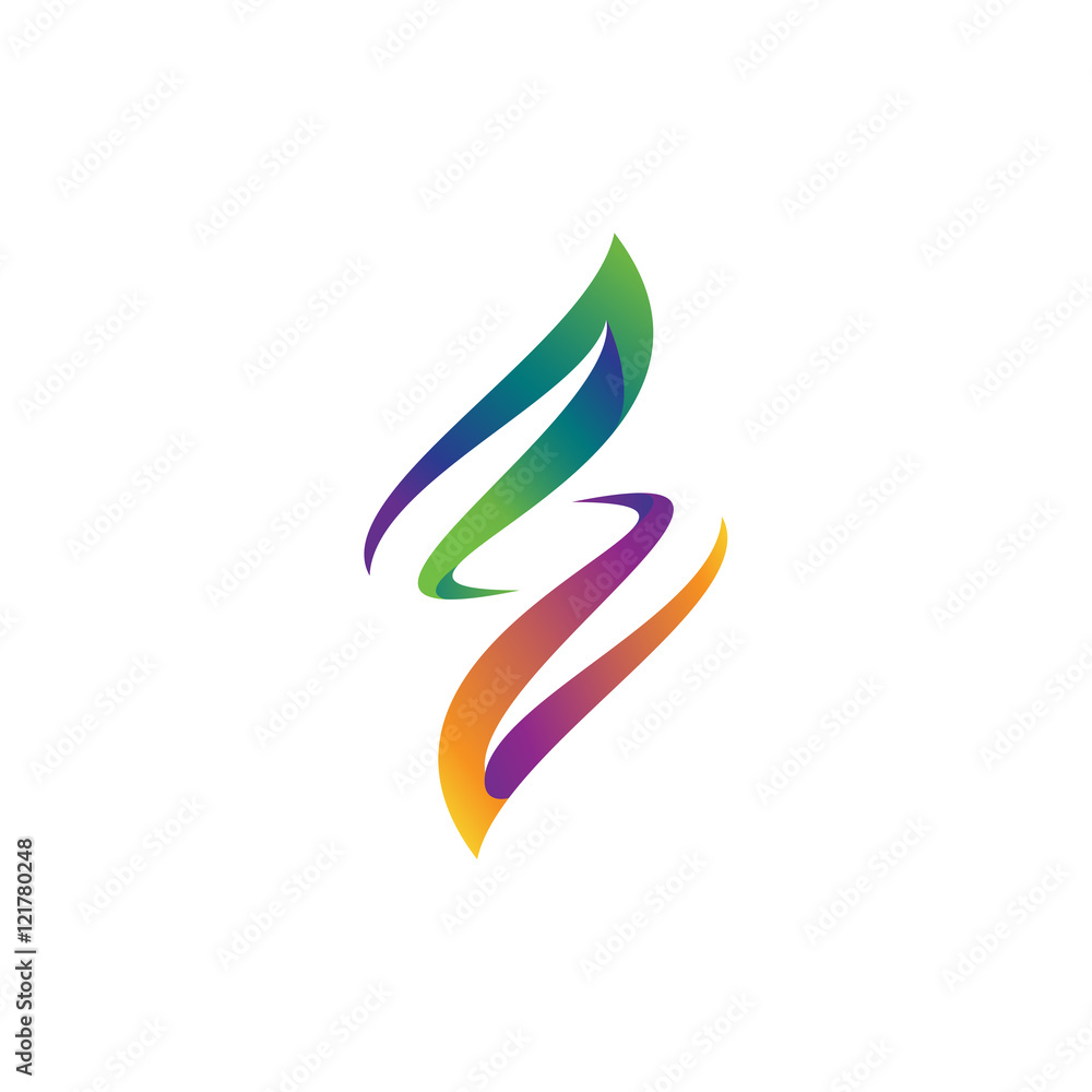 letter s logo red green and yellow ribbon letter s logo red green and yellow ribbon