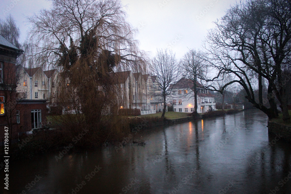 Obraz premium River Odense, Denmark