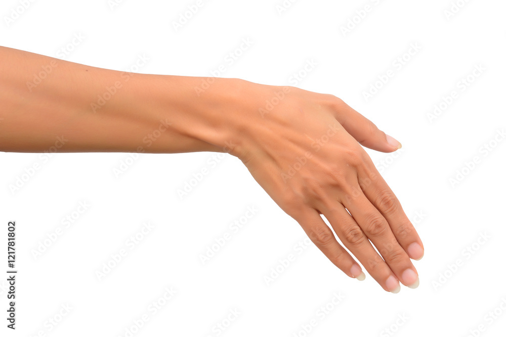 Woman hand shake