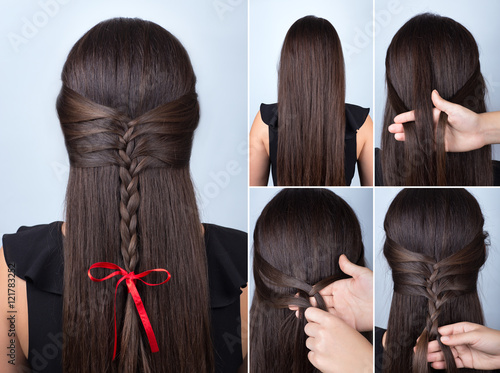 braid hairstyle for celebration new year tutorial