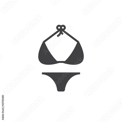 swimsuit icon vector, swimming suit solid sign, pictogram isolated on white, logo illustration