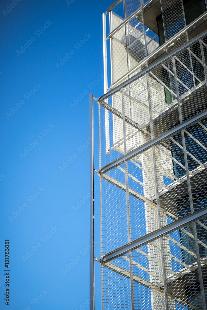 Obraz premium Detail of a contemporary modern offices building