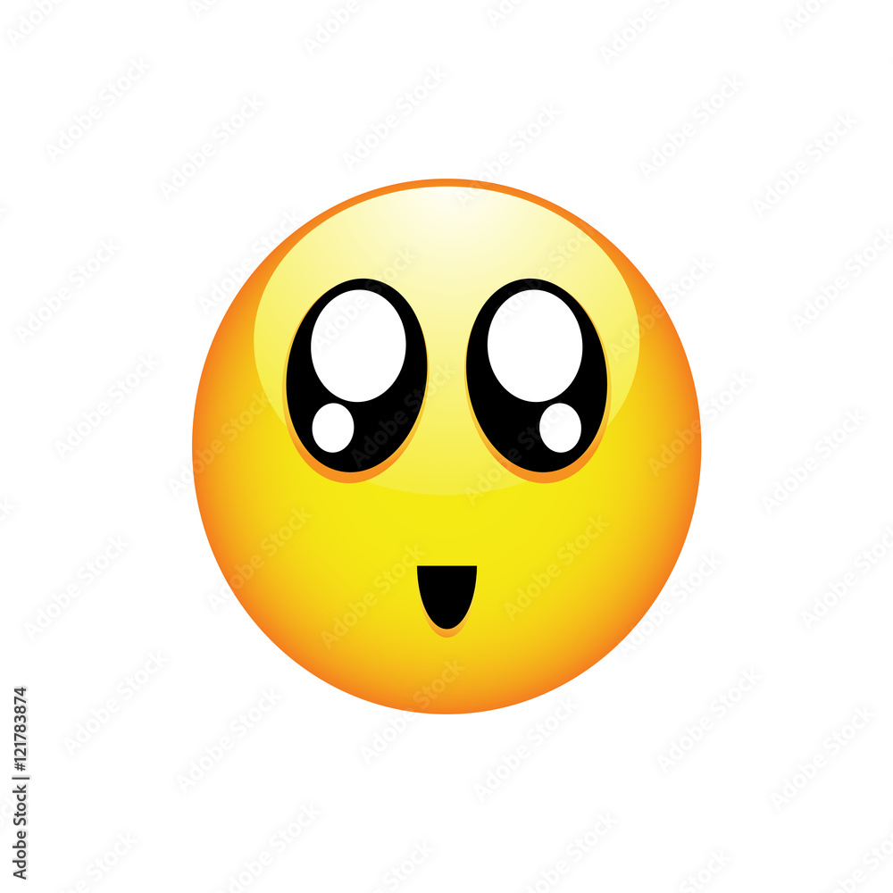 Fototapeta premium Smiling smiley with black eyes