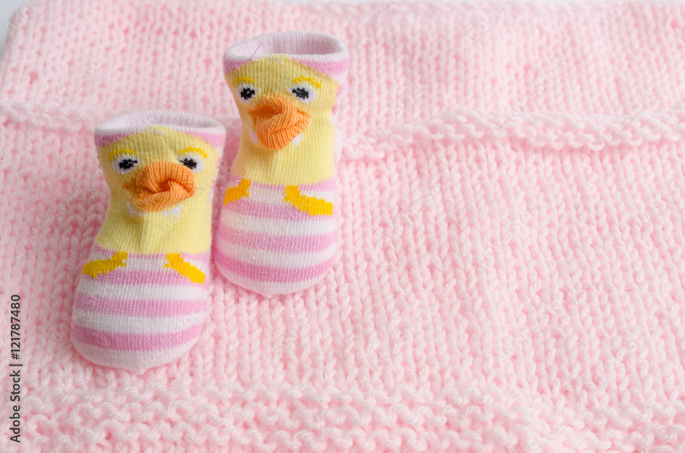 Pink socks gift set for a newborn baby girl